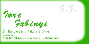 imre fabinyi business card